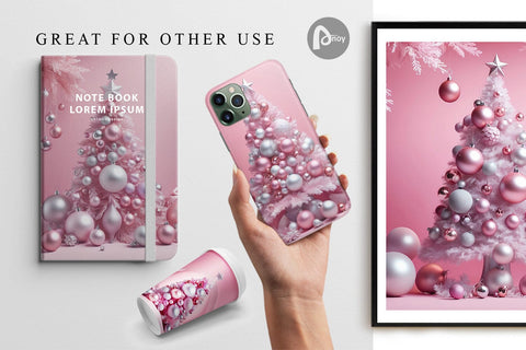 Digital Paper Pink Holiday Decor Digital Pattern artnoy 