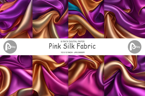 Digital Paper Pink Silk Fabric Digital Pattern artnoy 