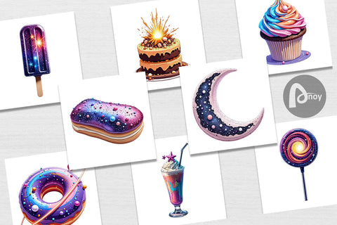 Digital Paper Planetary Sweets Digital Pattern artnoy 