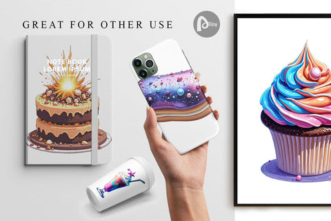 Digital Paper Planetary Sweets Digital Pattern artnoy 