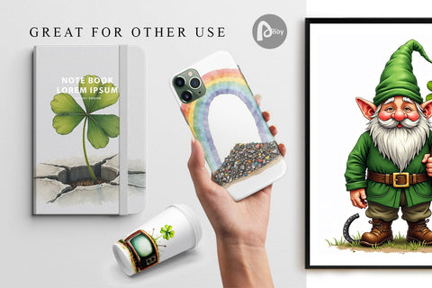 Digital Paper Post-Apocalyptic Paddy Wasteland St. Patrick's Digital Pattern artnoy 