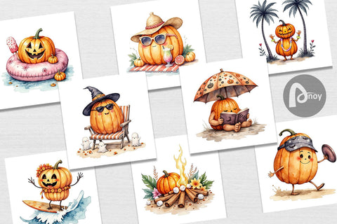 Digital Paper Pumpkin Patch Summer Digital Pattern artnoy 