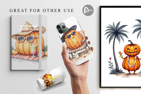 Digital Paper Pumpkin Patch Summer Digital Pattern artnoy 