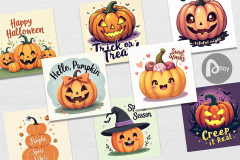 Digital Paper Pumpkin Quotes Digital Pattern artnoy 