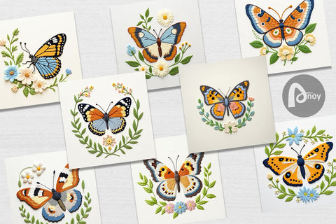 Digital Paper Red Admiral Butterfly Digital Pattern artnoy 