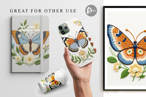 Digital Paper Red Admiral Butterfly Digital Pattern artnoy 