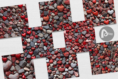 Digital Paper Red Stone Valentine Digital Pattern artnoy 