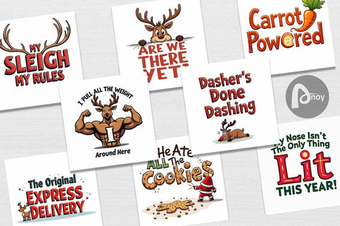 Digital Paper Reindeer Rants Sarcastic Sleigh Puller Quotes Digital Pattern artnoy 