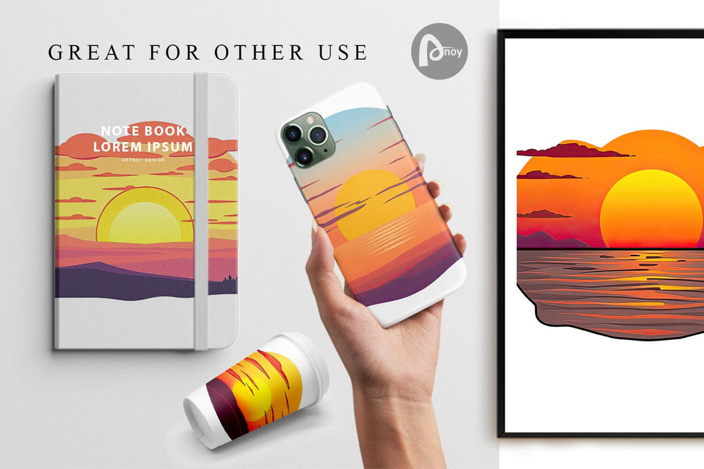 Digital Paper Rising Sun - So Fontsy