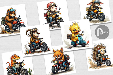 Digital Paper Road Rage Critters Digital Pattern artnoy 