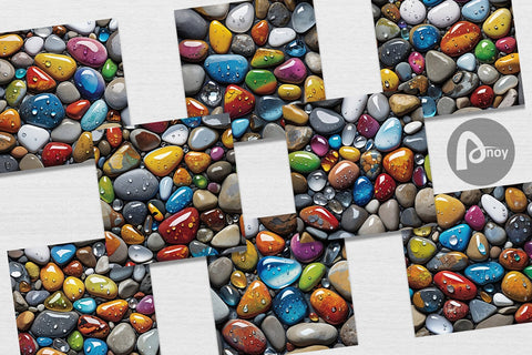 Digital Paper Rocks with Water Drops Digital Pattern artnoy 