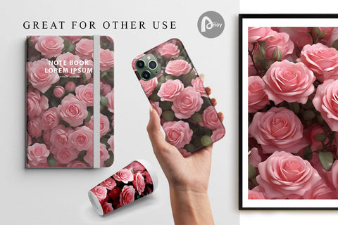 Digital Paper Rose flower Digital Pattern artnoy 