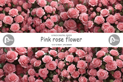 Digital Paper Rose flower Digital Pattern artnoy 