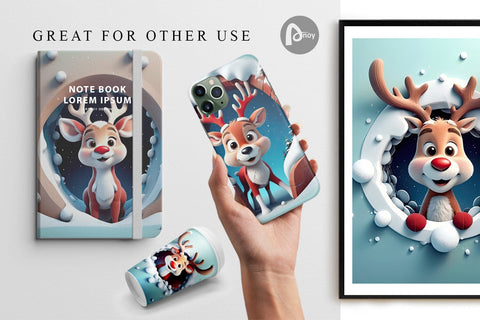 Digital Paper Rudolph Digital Pattern artnoy 