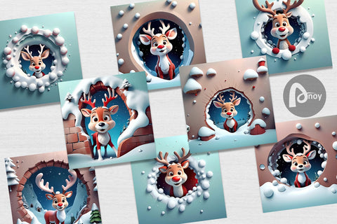 Digital Paper Rudolph Digital Pattern artnoy 