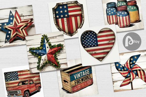 Digital Paper Rustic 4th of July Digital Pattern artnoy 