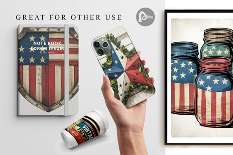 Digital Paper Rustic 4th of July Digital Pattern artnoy 