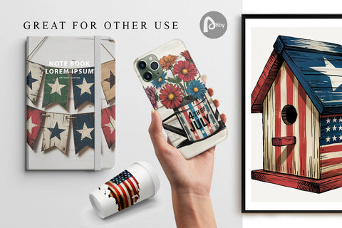 Digital Paper Rustic 4th of July Digital Pattern artnoy 