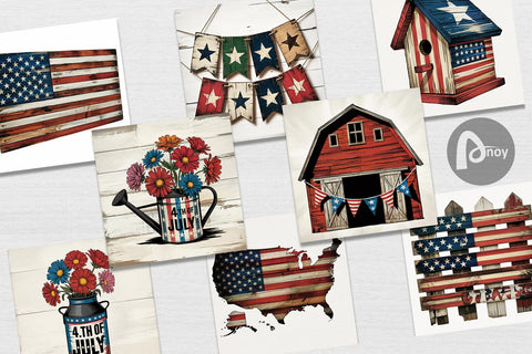 Digital Paper Rustic 4th of July Digital Pattern artnoy 