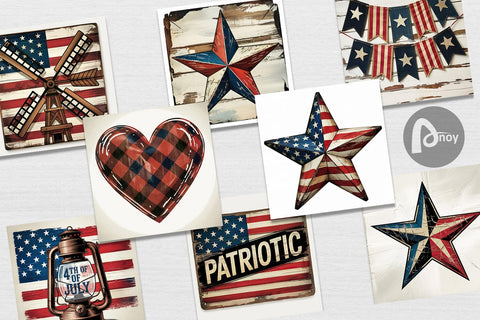 Digital Paper Rustic 4th of July Digital Pattern artnoy 