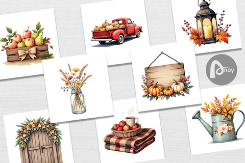 Digital Paper Rustic Autumn Charm Digital Pattern artnoy 