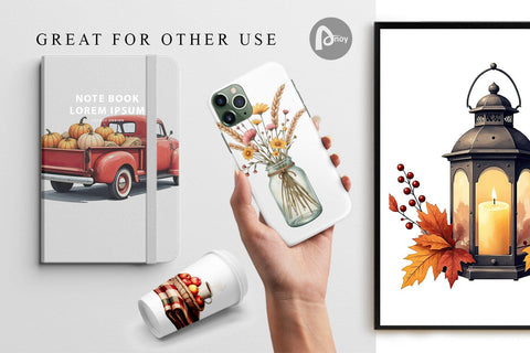 Digital Paper Rustic Autumn Charm Digital Pattern artnoy 