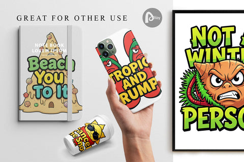 Digital Paper Salty Tropical Christmas Sarcastic Quotes Digital Pattern artnoy 