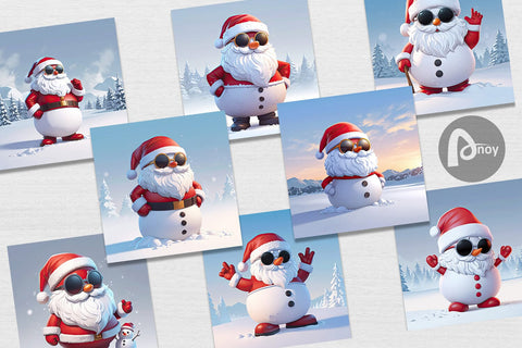 Digital Paper Santa Claus Christmas Digital Pattern artnoy 