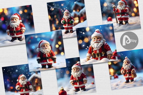 Digital Paper Santa Claus Christmas Digital Pattern artnoy 