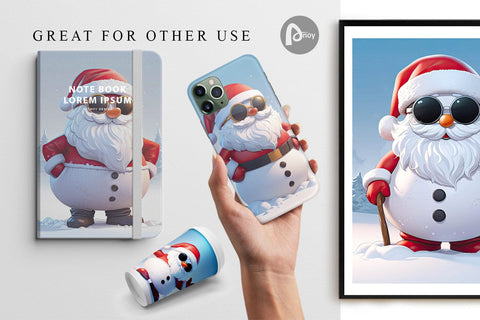 Digital Paper Santa Claus Christmas Digital Pattern artnoy 