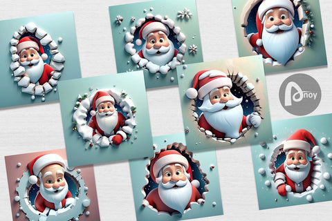 Digital Paper Santa Claus Digital Pattern artnoy 