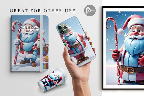 Digital Paper Santa Claus Digital Pattern artnoy 