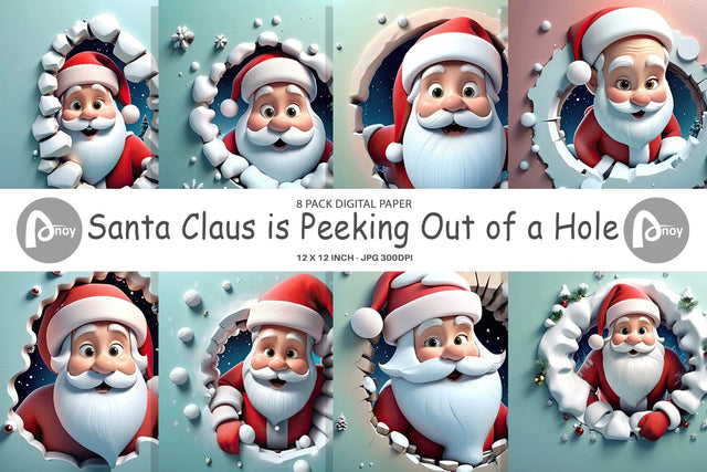 Digital Paper Santa Claus Digital Pattern artnoy 