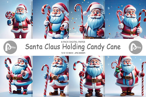 Digital Paper Santa Claus Digital Pattern artnoy 