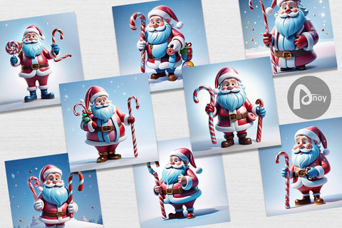 Digital Paper Santa Claus Digital Pattern artnoy 