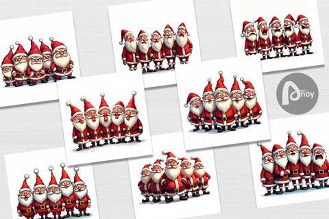 Digital Paper Santa Emotion Extravaganza Digital Pattern artnoy 