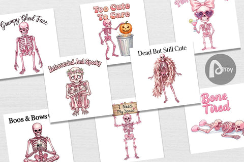Digital Paper Sarcastic Pink Skeleton Coquette Digital Pattern artnoy 