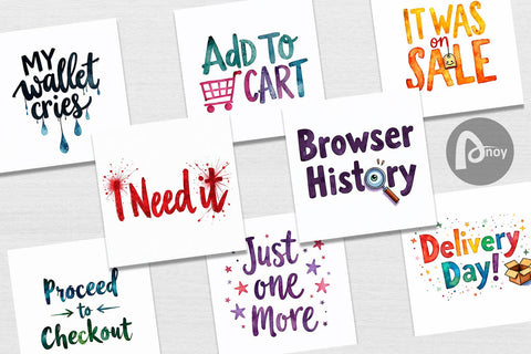 Digital Paper Sarcastic Shopper Quote Digital Pattern artnoy 