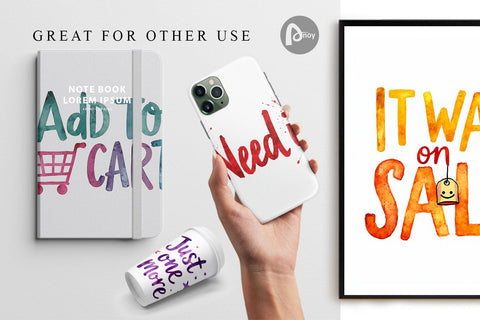 Digital Paper Sarcastic Shopper Quote Digital Pattern artnoy 