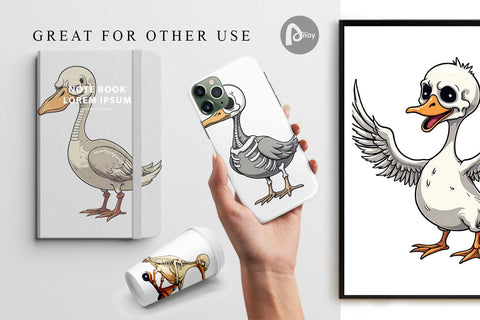 Digital Paper Sarcastic Skelegoose Digital Pattern artnoy 