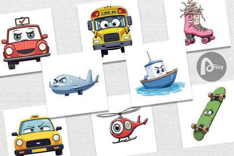 Digital Paper Sarcastic Transport Squad Digital Pattern artnoy 