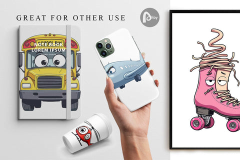 Digital Paper Sarcastic Transport Squad Digital Pattern artnoy 