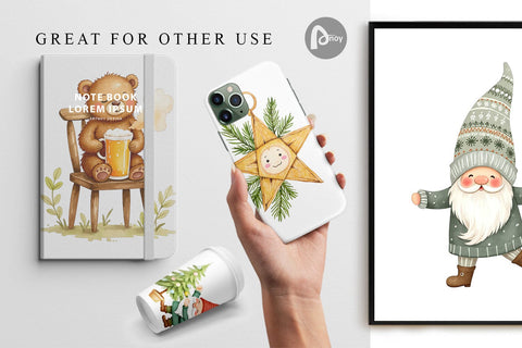 Digital Paper Scandinavian Christmas Digital Pattern artnoy 