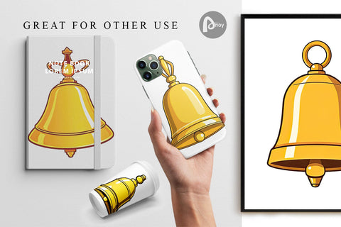 Digital Paper School Bell Digital Pattern artnoy 