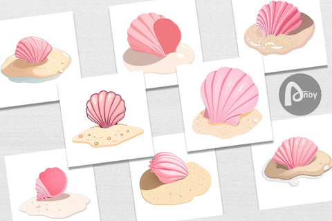 Digital Paper Seashell Digital Pattern artnoy 