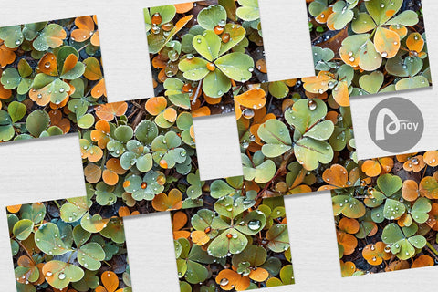 Digital Paper Shamrock Leaves Pattern Digital Pattern artnoy 