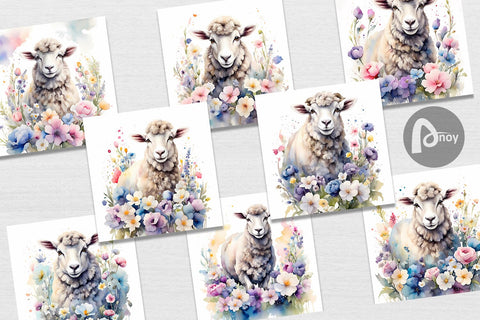 Digital Paper Sheep Easter Digital Pattern artnoy 