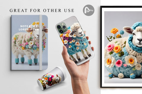 Digital Paper Sheep Easter Embroidery Digital Pattern artnoy 