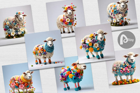 Digital Paper Sheep Easter Embroidery Digital Pattern artnoy 