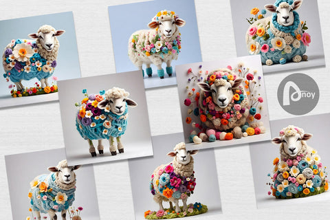 Digital Paper Sheep Easter Embroidery Digital Pattern artnoy 